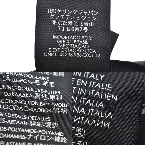 090248AR (S3) Gucci Cap Web Sherry Line Gray Wool - Picture 12 of 14